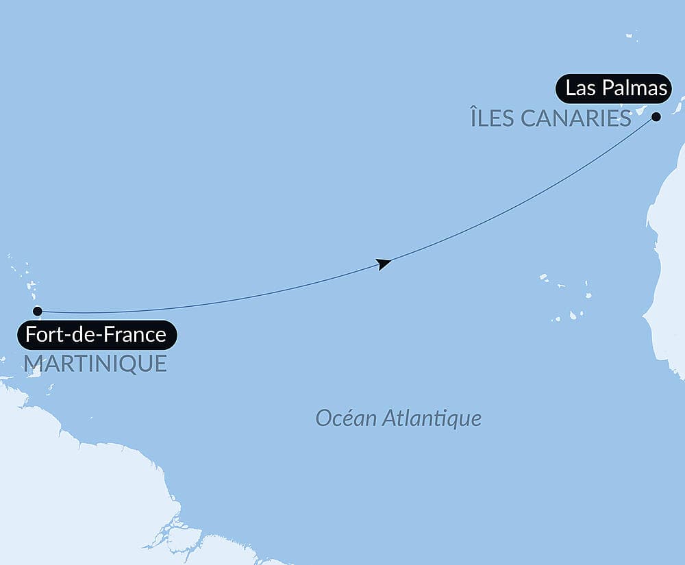 Voyage en Mer : Fort de France - Las Palmas
